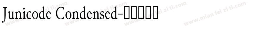 Junicode Condensed字体转换